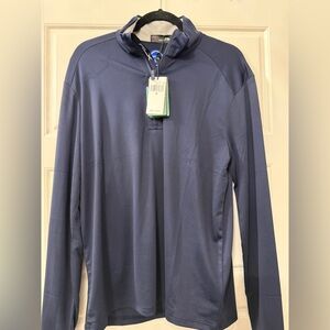 NWT Men’s Polo Ralph Lauren Performance Jersey  Navy Golf Quarter-Zip Pullover